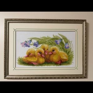 “Little ducks”, embroidery, size: 21 1/4 x 15